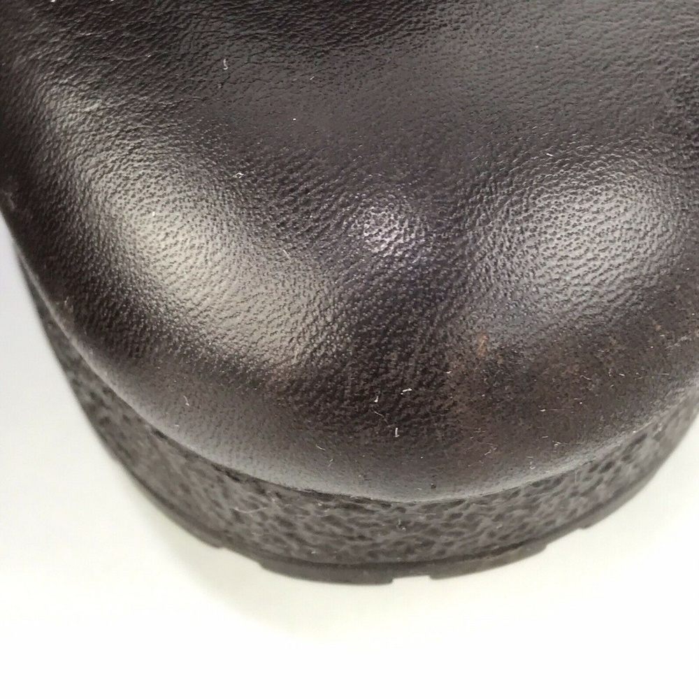 HUNTER Women’s Brown Leather Shoes Mules Clogs 8 - Picture 6 of 8
